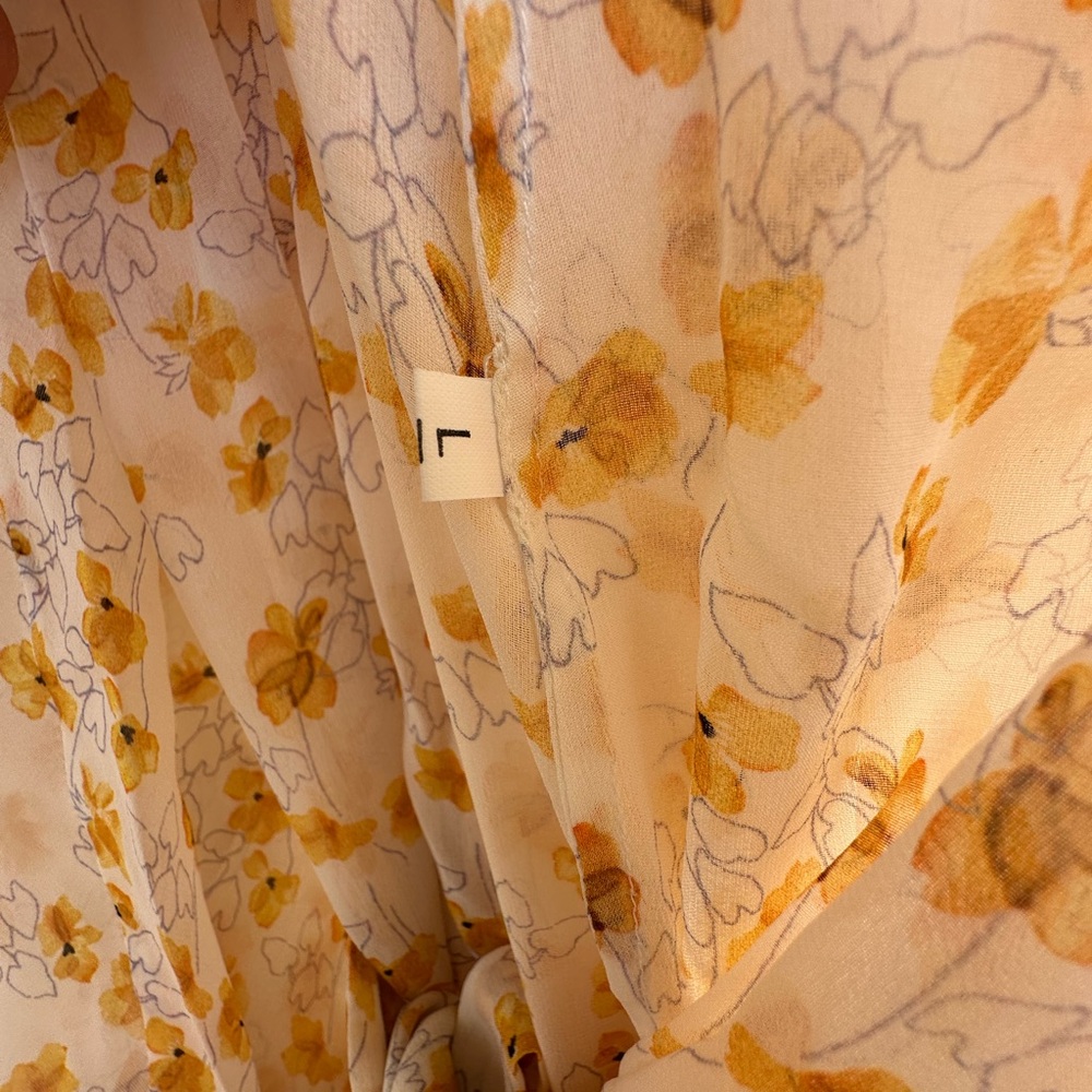 Rosamosario 100% Silk Chiffon Persephone Luxury Italian Robe Dramatic Sleeve - Picture 9 of 17
